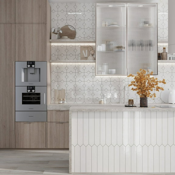 Terralis 2 x 2 in. Glossy Pearl White Porcelain Square Wall and Floor Tile (0.86 sq ft/case) - 50 Pack