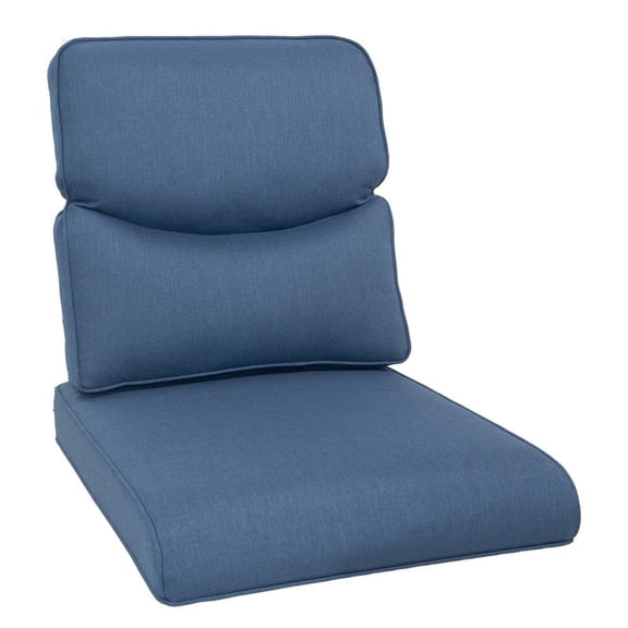 Terraloom 2-Piece Deep Seat Cushion Set, 22 x 25, Water Repellant, Fade Resistant, Deep Seat Bottom and Back Cushion for Chair, Sofa, and Couch