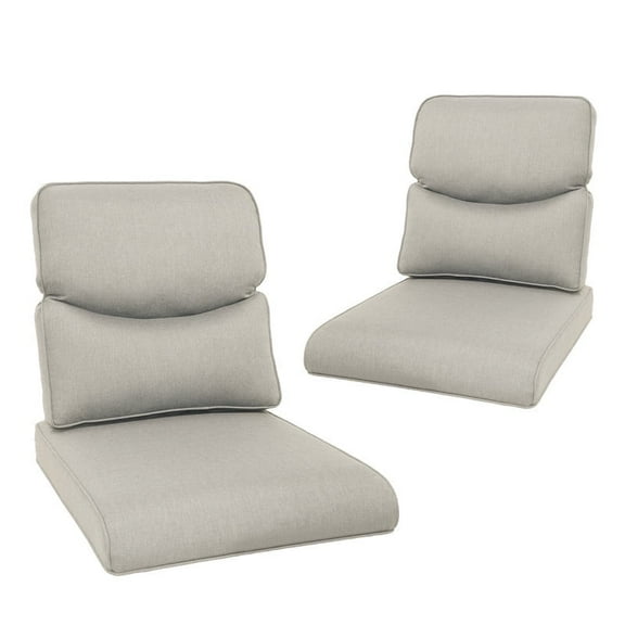 Terraloom 4-Piece Deep Seat Cushion Set, 22 x 25, Water Repellant, Fade Resistant, Deep Seat Bottom and Back Cushion for Chair, Sofa, and Couch