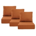 thumbnail image 1 of Terraloom 6 Inch Outdoor Cushions 24x24" - Water Resistant 3 Set Deep Seating Patio Chair Back&Seat Cushion for Wicker Rocking Swivel Chairs Loveseat Couch Sectional Sofa in Orange, 1 of 11