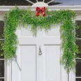 thumbnail image 1 of Terraloom Green Halloween Rattan Garland, Artificial Leaf Vine Hanging Decor for Indoor Fireplace Door, Fall Thanksgiving Christmas Decoration, 1 of 6