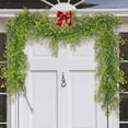 thumbnail image 1 of Terraloom Light Green Halloween Rattan Garland, Artificial Leaf Vine Hanging Decor for Indoor Fireplace Door, Fall Holiday Decoration, 1 of 6