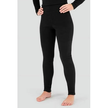 Terramar Women's Winter Warmers Fleece 4.0 Pants, Black, XSmall