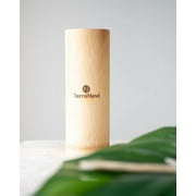 Terramavi Bamboo Candle / Toothbrush Holder - Versatile for Candles, Toothbrushes, & Cutlery. Chemical-Free, Bamboo. Sustainable Choice. Natural Shade. Sizes: M (10cm) & L (20cm).
