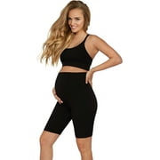Terramed Women's Small Maternity Shapewear Shorts, Black