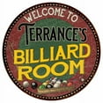 thumbnail image 1 of Terrance's Billiard Room 14" Round Metal Sign Kitchen Wall Decor 100140033485, 1 of 1