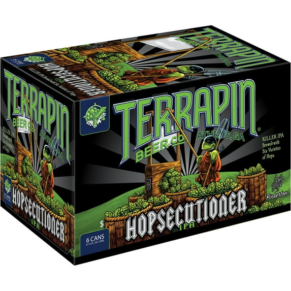 Terrapin Beer Company, Hopsecutioner, IPAs, Craft Beer, 6 Pack, 12 fl oz Aluminum, 7% ABV,