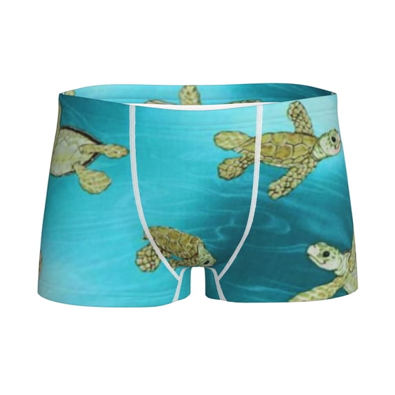 Terrapin Turtle Boys'100% Cotton Boxer Brief Soft Moisture Wicking Breathable Underwear