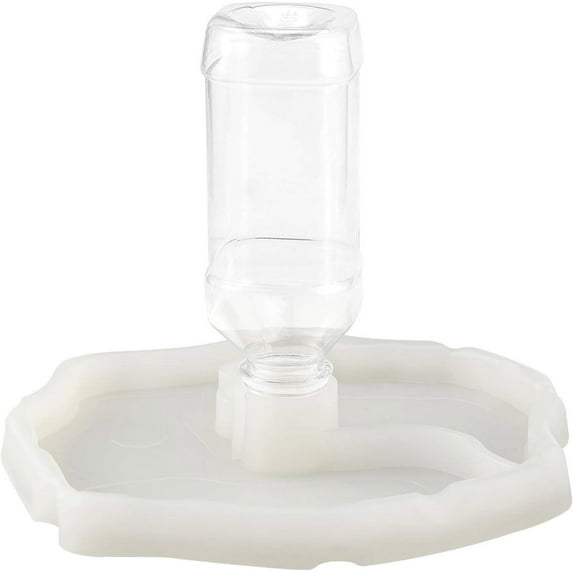 Terrarium Bowl For Reptiles, Plastic Shallow Feeder With 2 In 1 Function And Stable Base Design, High Quality Abs Plastic, Easy To Clean, Natural Design For Bearded Dragons,