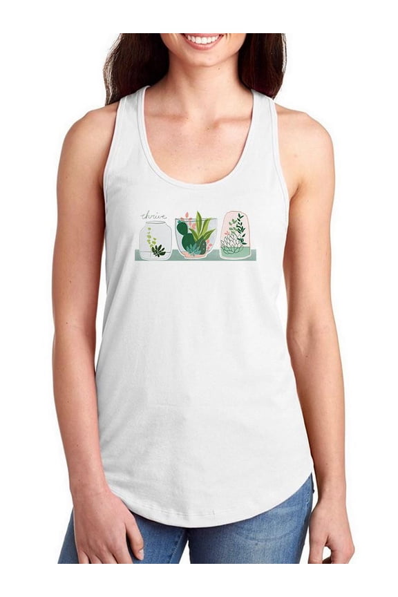 Terrarium Cameo Collection D. Racerback Tank Women -June Erica Vess Designs, Female x-Large