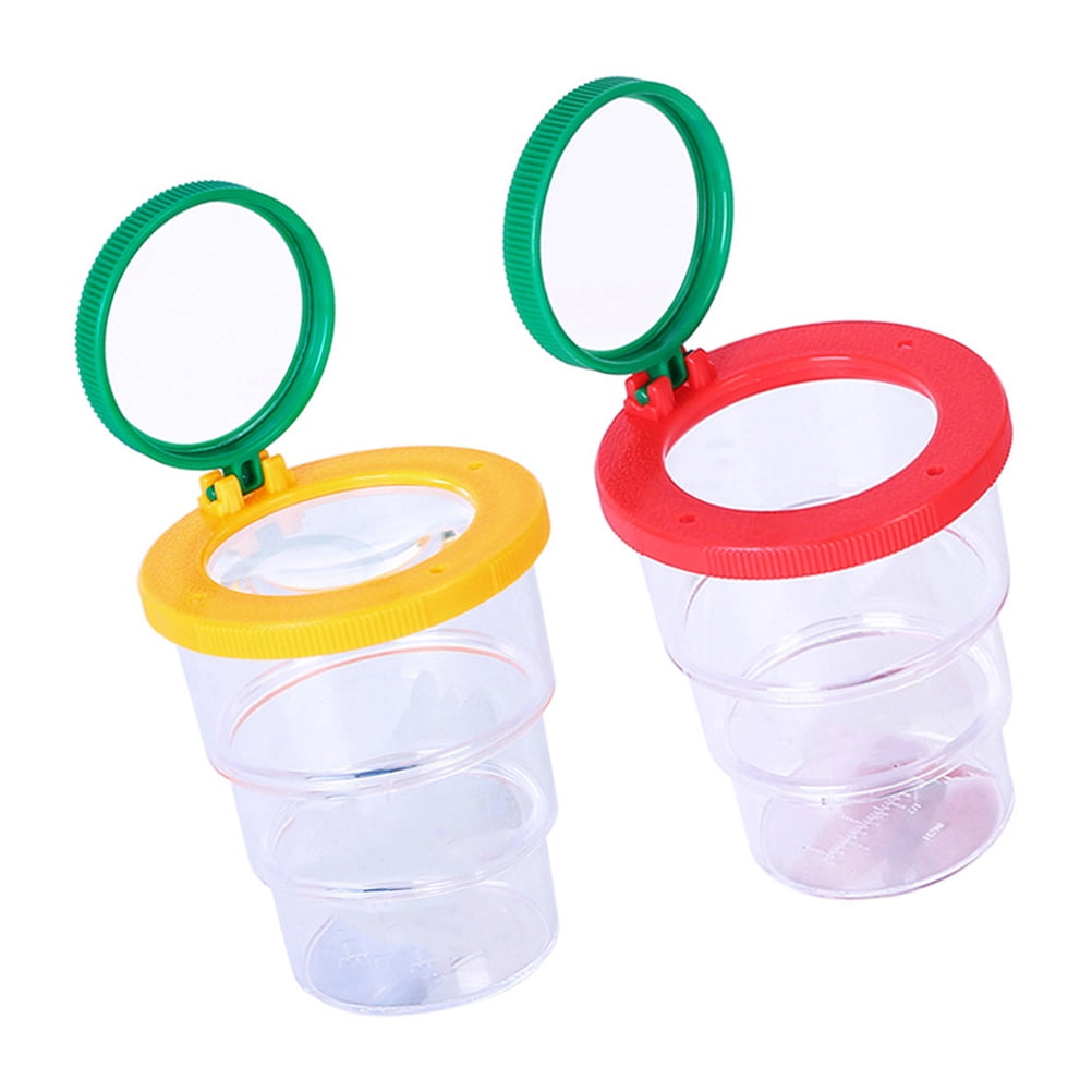 Terrarium Container Lizard Toy 2 Pcs Insect Box Magnifying Glass Insert ...