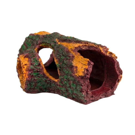 Terrarium Habitat Hideaway Cave Resin Pumpkin Log Treehouse Decor For Aquarium Fish Tank Reptile Turtle Snake Lizard Enclosure
