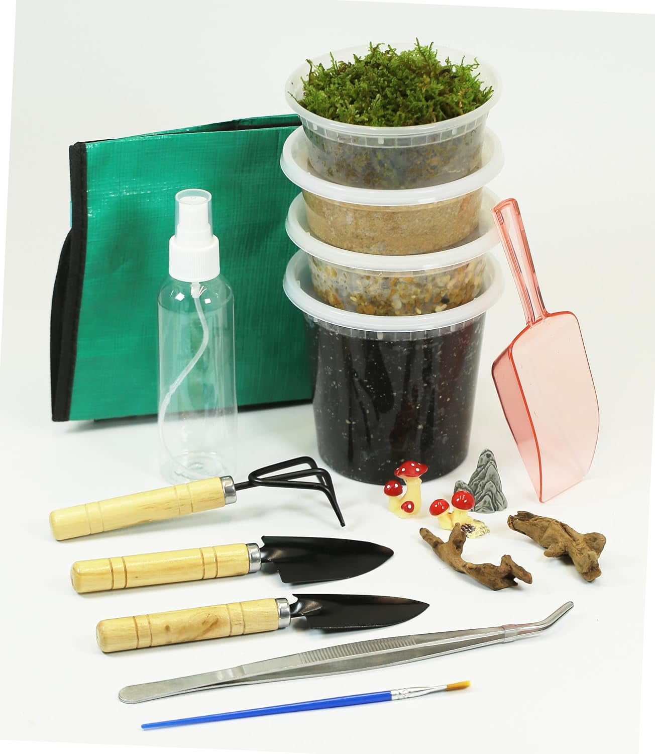 Terrarium Kit/Terrarium Jar DIY Succulent Live Moss Kit Nutritive Soil