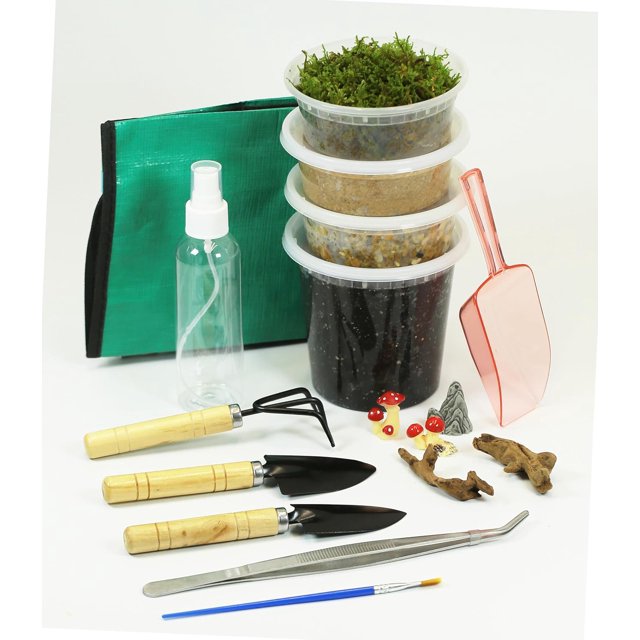 Terrarium Kit/Terrarium Jar DIY Succulent Live Moss Kit Nutritive Soil