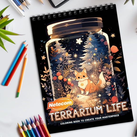 TPLHOUSE Snow Globe Christmas Coloring Book Spiral Bound for Adult, Premium Cover