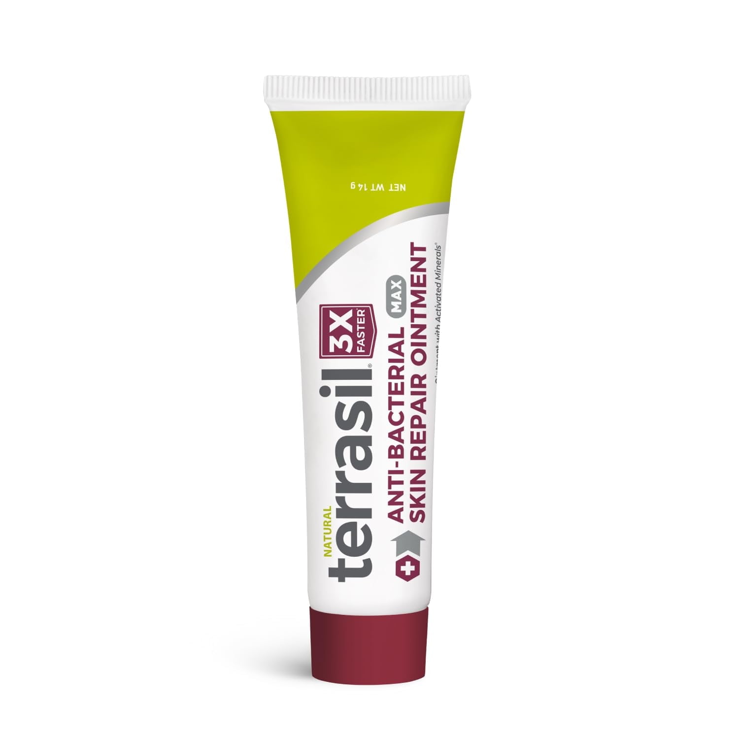 Terrasil Antibacterial Ointment MAX Strength Skin Repair, All-Natural, 3x Faster Healing (14gm Tube)