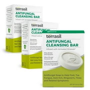 Terrasil Antifungal Soap Bar, Medicated Body Cleansing Bar with Clinically Proven Clotrimazole Plus Natural Moisturizing Ingredients (75g, 3 Pack)