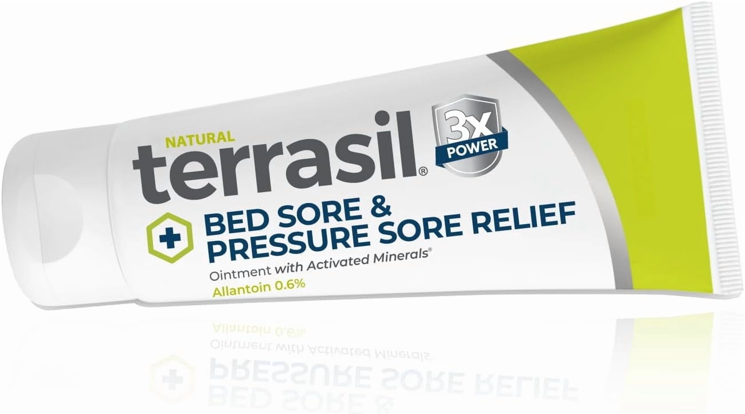 Terrasil Bed Sores Treatment Cream & Pressure Sores Cream  3oz Natural Ingredients for Healing of Bedsores, Ulcers & Wounds, 3X Action for Fast Soothing Relief