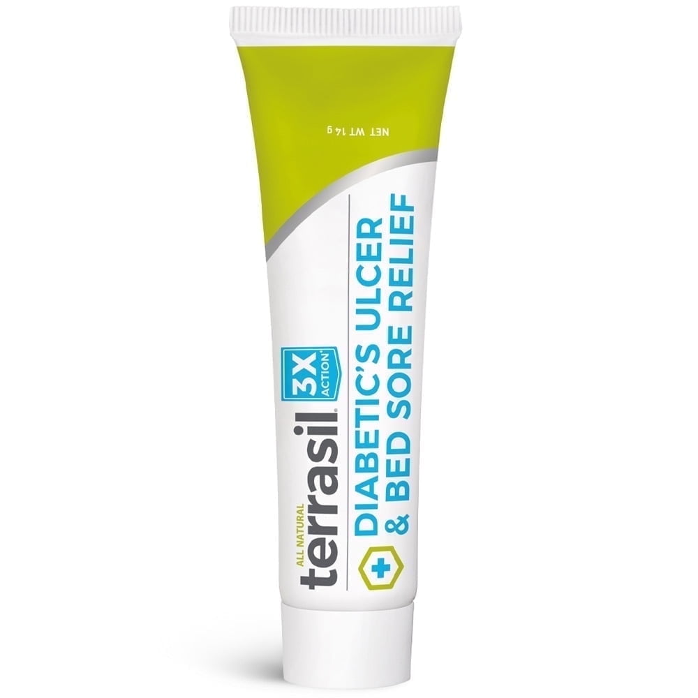 Terrasil Diabetic Ulcer & Bed Sore Relief Treatment Cream, Natural Activated Minerals, 14gm