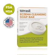 Terrasil Eczema Body Wash Soap Bar for Adults & Kids Skin Care with Calendula, Gentle & Natural 75gm