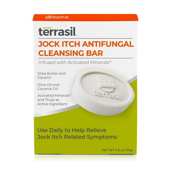 Terrasil Jock Itch Antifungal Soap Cleansing Bar for Sensitive Skin, 75gm