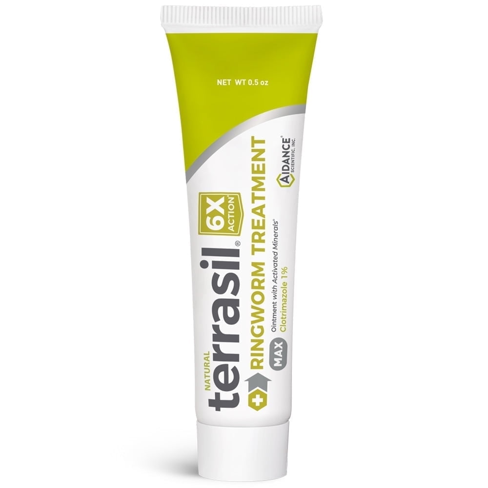 Terrasil Antifungal Ringworm Cream for Adults & Kids, Clinically Proven 1% Clotrimazole (14gm Tube)