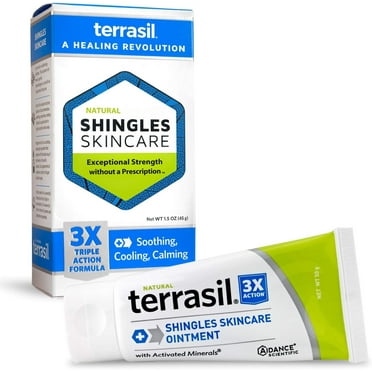 Terrasil Shingles Skincare Treatment, All-Natural, Anti-Itch & Pain Relief Rash Outbreak Cream, 45gm