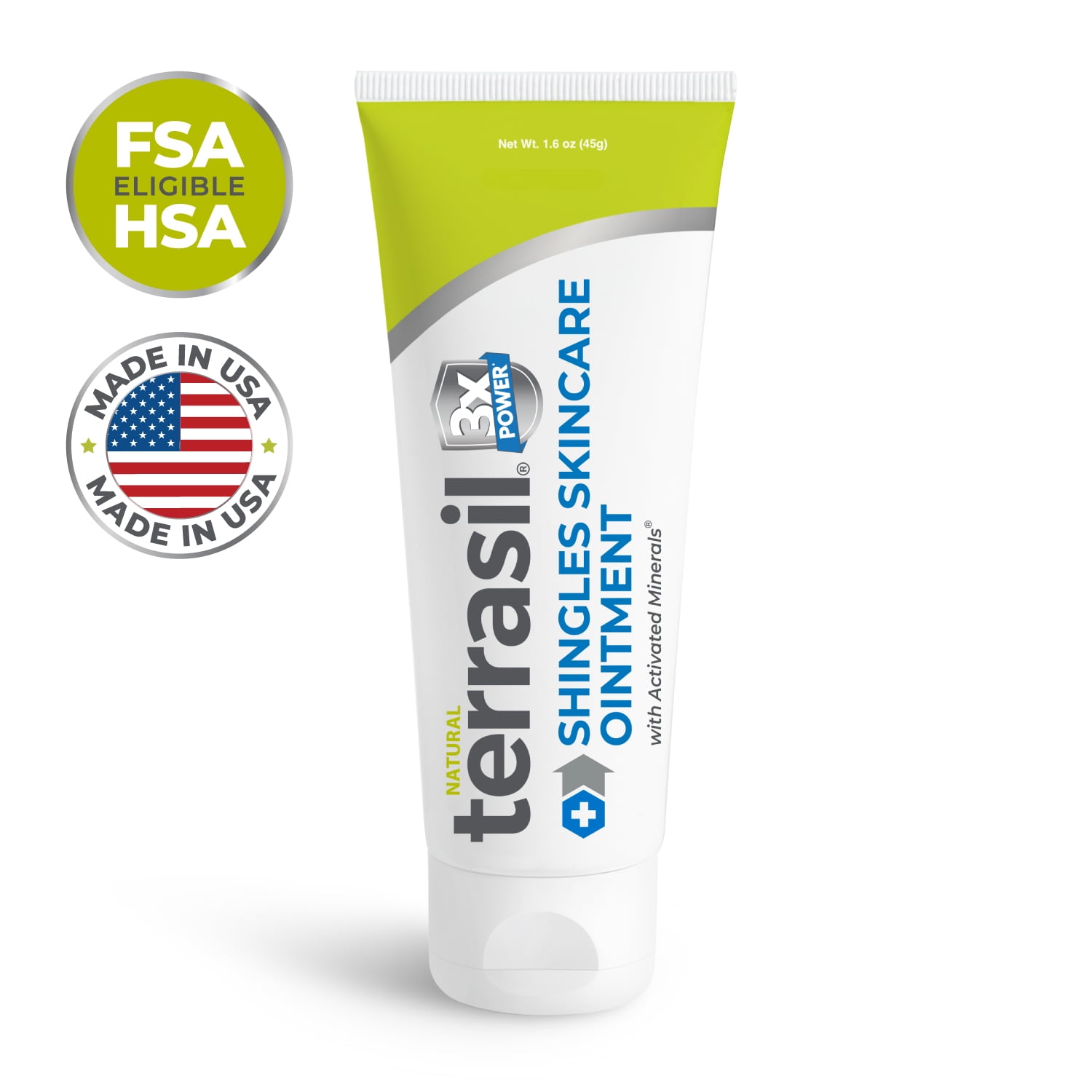 Terrasil Shingles Skincare Treatment, All-Natural, Anti-Itch & Pain Relief Rash Outbreak Cream, 45gm