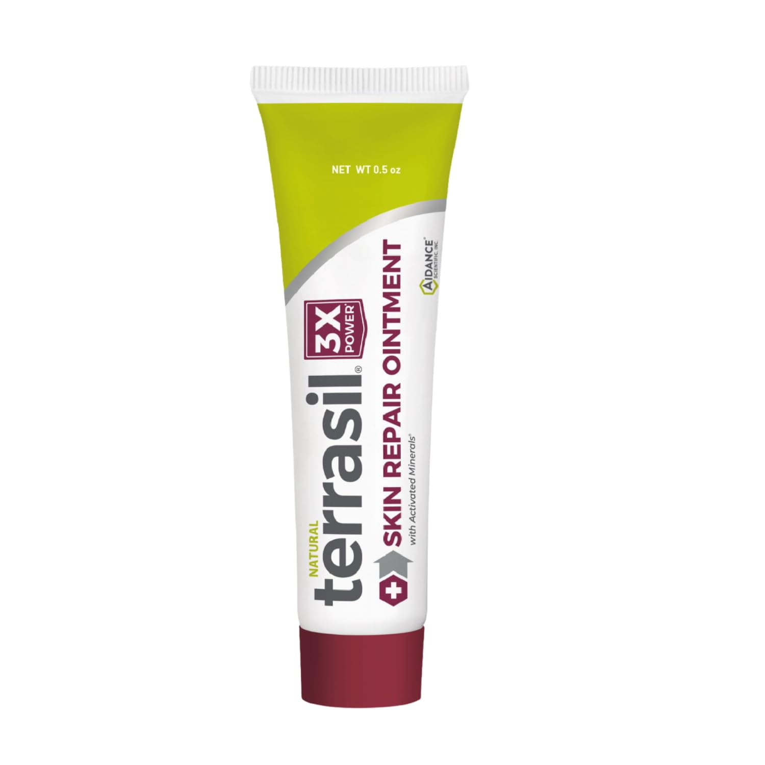 Terrasil Skin Repair Ointment for Healing Folliculitis, Ulcers, Fissures, All Natural Activated Minerals (14gm Tube)