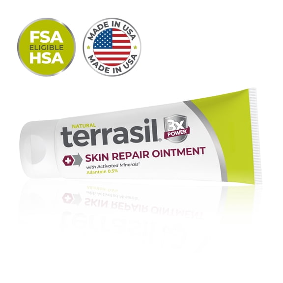 Terrasil Skin Repair for Folliculitis, Impetigo, Angular Cheilitis, Dermatologist Tested (50gm Tube)