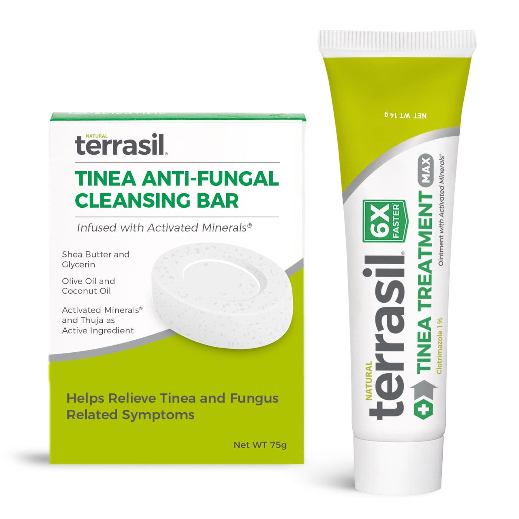 Terrasil Tinea Treatment 2Product Ointment and Cleansing Bar System