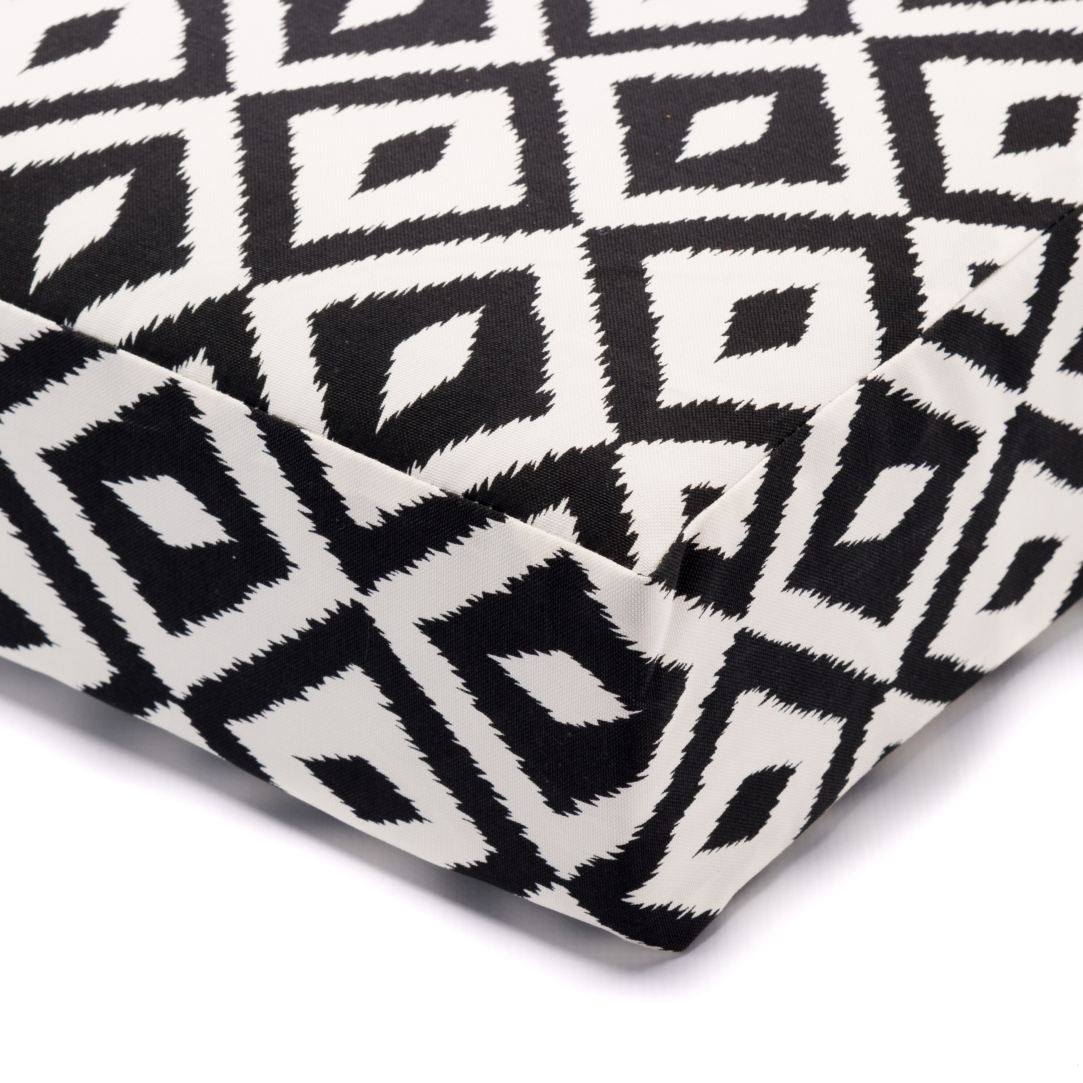 Terrasol Durable Outdoor Deep Seat Cushion Set in Aztec Black, 100 Polyester, FadeResistant