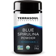 thumbnail image 1 of Terrasoul Superfoods Organic Blue Spirulina Powder (in Miron Glass Jar), Phycocyanin, 1 oz (28 g), 1 of 7