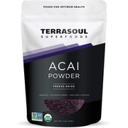 Terrasoul Superfoods Organic Acai Berry Powder, 4 Oz - Freeze-Dried for Freshness, Omega Fats Boost for Smoothie Bowls, and Antioxidant-Packed Superfoods Recipes