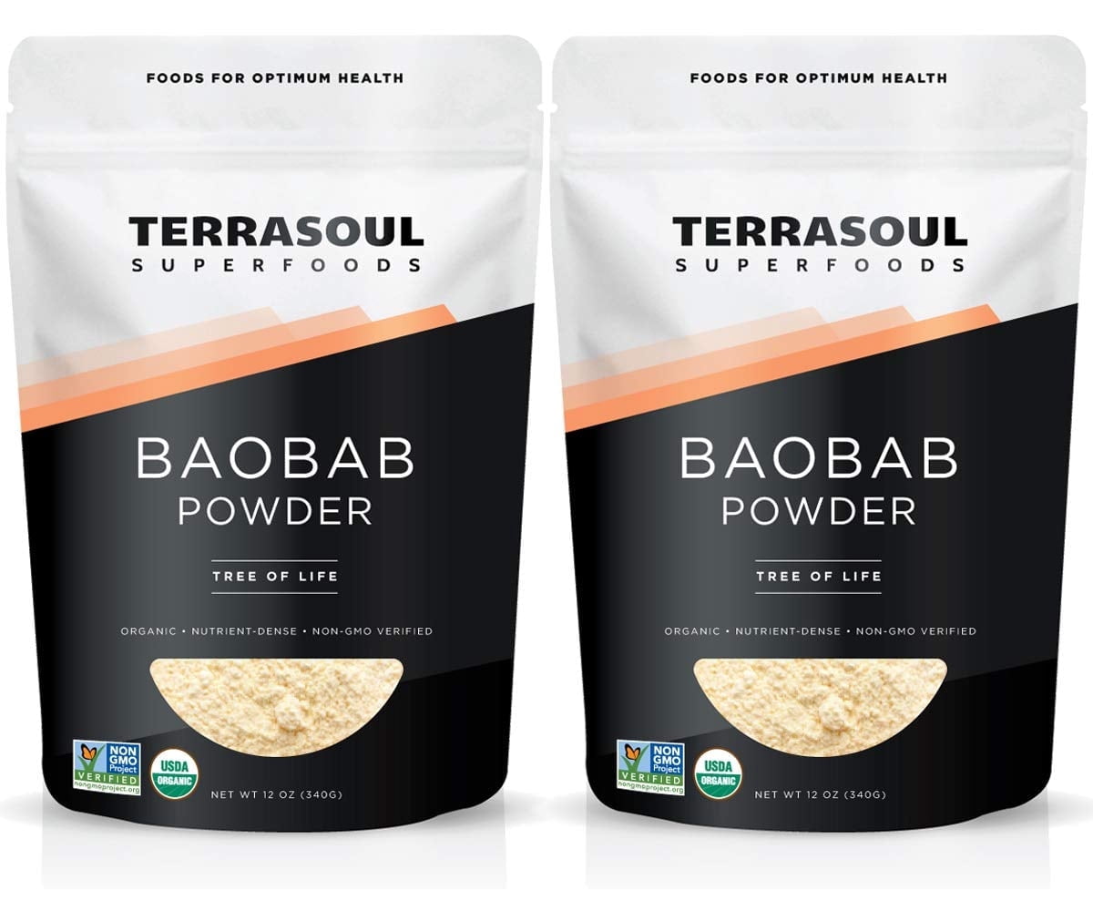 Terrasoul Superfoods Organic Baobab Fruit Powder, 1.5 Lbs (12 Oz 2-Pack) - Vitamin C | Antioxidants