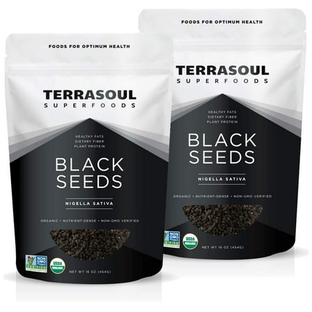 Terrasoul Superfoods Organic Black Cumin Seeds (Nigella Sativa), 2 Lbs (1 Lb 2-Pack) - Digestive Health | Immunity