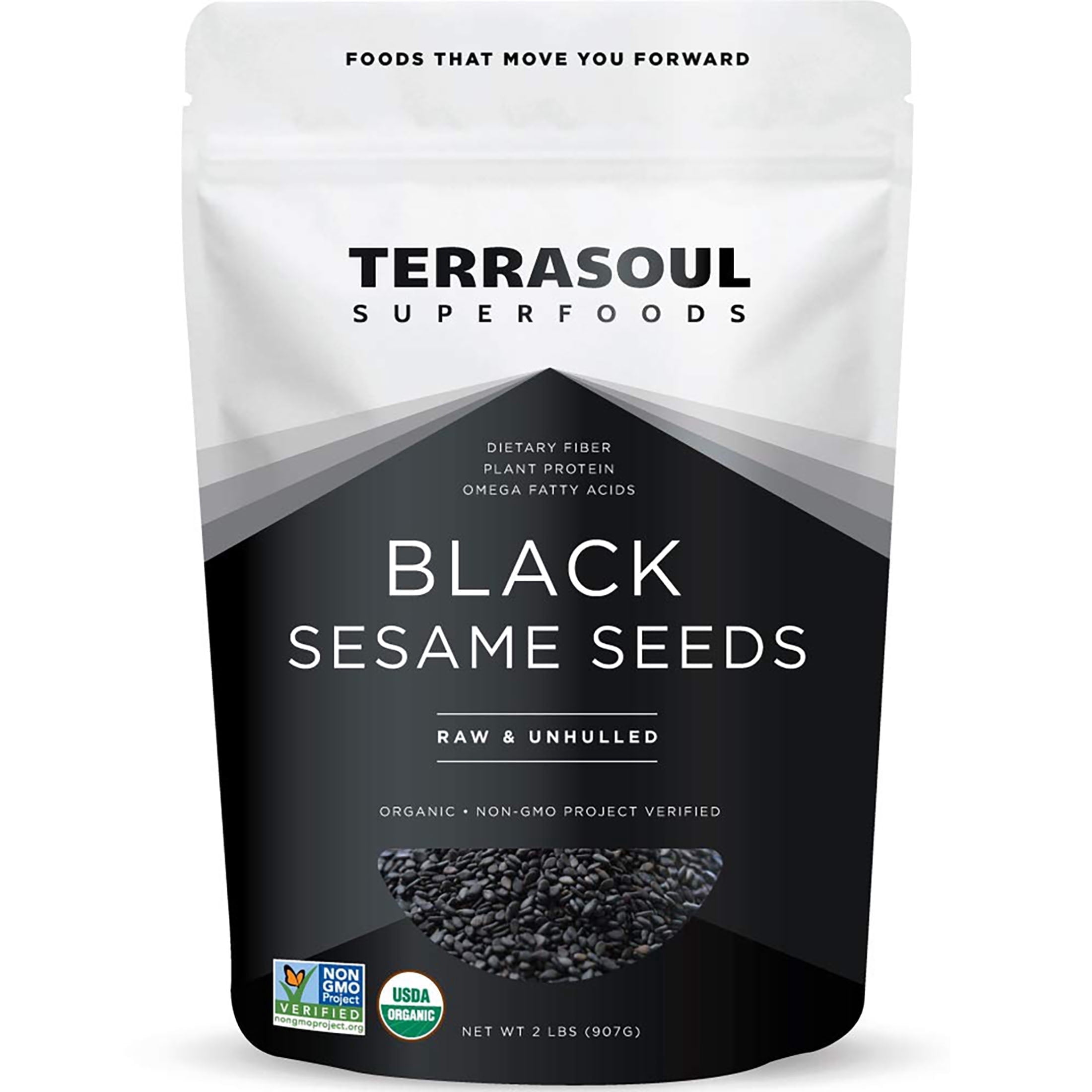 Terrasoul Superfoods Organic Black Sesame Seeds, 2 Lbs -Raw | Unhulled