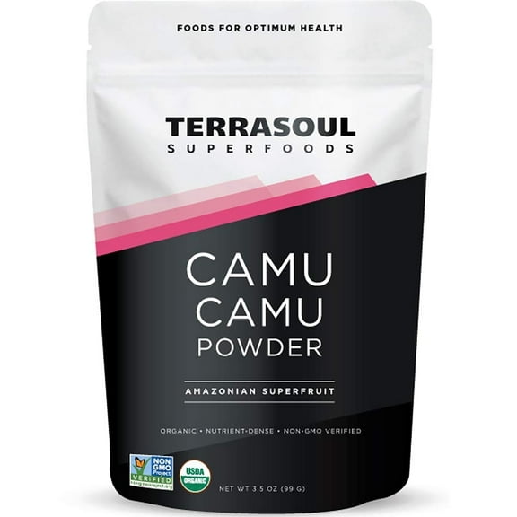 Terrasoul Superfoods Organic Camu Camu Powder, 3.5 Oz - Raw | Vitamin C | Immune Support