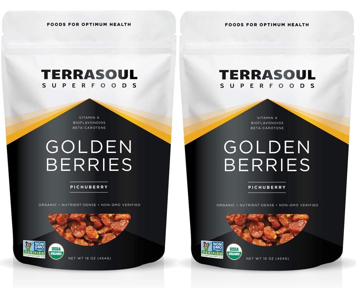 Terrasoul Superfoods Organic Golden Berries, 2 Lbs (1 Lb 2-Pack)