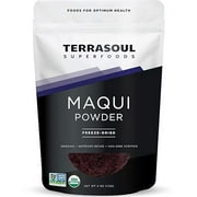 Terrasoul Superfoods Organic Maqui Berry Powder, 4 Oz, Freeze-Dried, Antioxidant-Rich Superfood for Smoothies, Desserts, and Immune Support