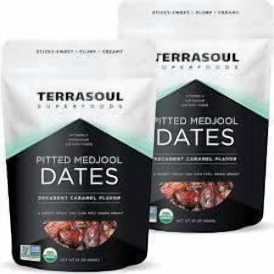 Terrasoul Superfoods Organic Pitted Medjool Dates, 3 Lbs (1.5 Lbs 2-Pack) - Pits Removed | Soft Chewy Texture | Sweet Caramel Taste