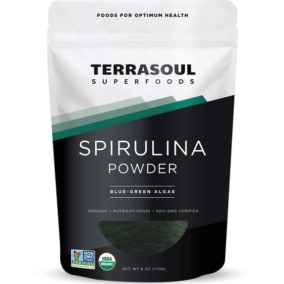 Terrasoul Superfoods Organic Spirulina Powder, 6 Oz