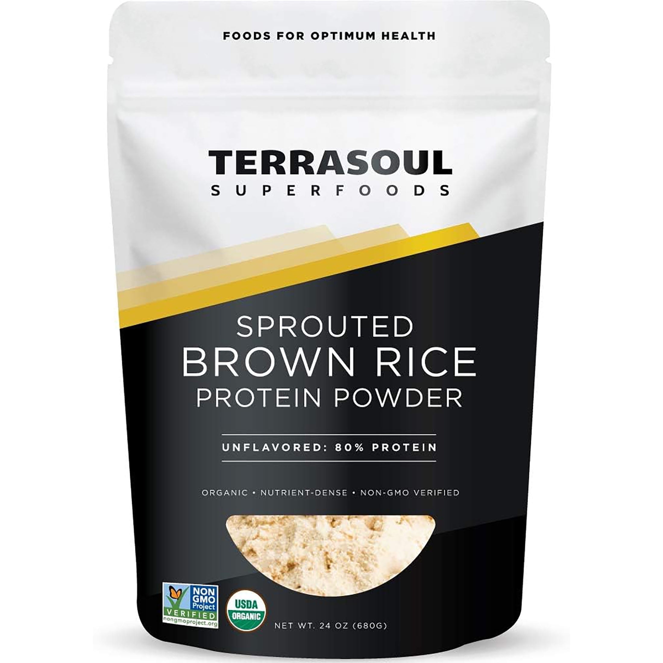 Terrasoul Superfoods Organic Sprouted Brown Rice Protein Powder, 1.5 Lbs