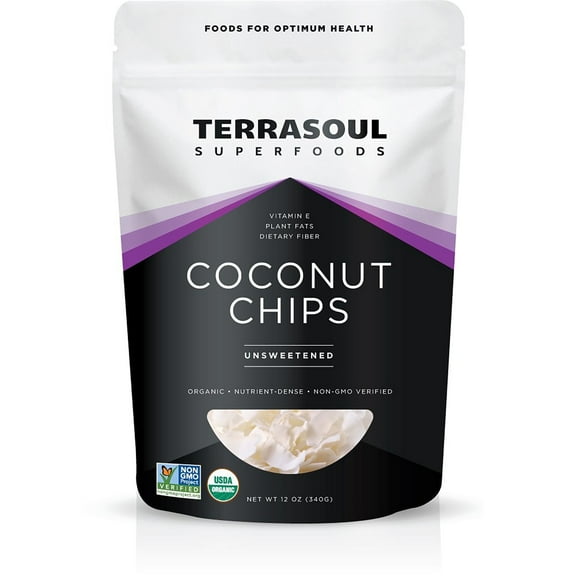 Terrasoul Superfoods Organic Raw Coconut Chips (Organic), 12 Oz