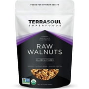 Terrasoul Superfoods Raw Organic Walnuts, 1 Lb Chandler Variety | Fresh | Light Color