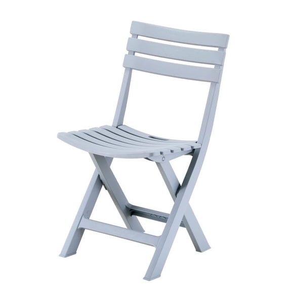 Aria Home Terrasse Outdoor Folding Chairs, UV Resistant Resin, Set of 4, Light Gray