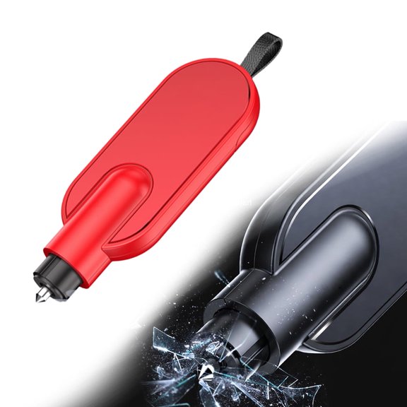 Car Escape Tool, Window Breaker & Seat Belt Cutter, Spring Loaded Safety Hammer With Tungsten Steel Tip, Compact Auto Escape Tool For Car, Truck & Suv
