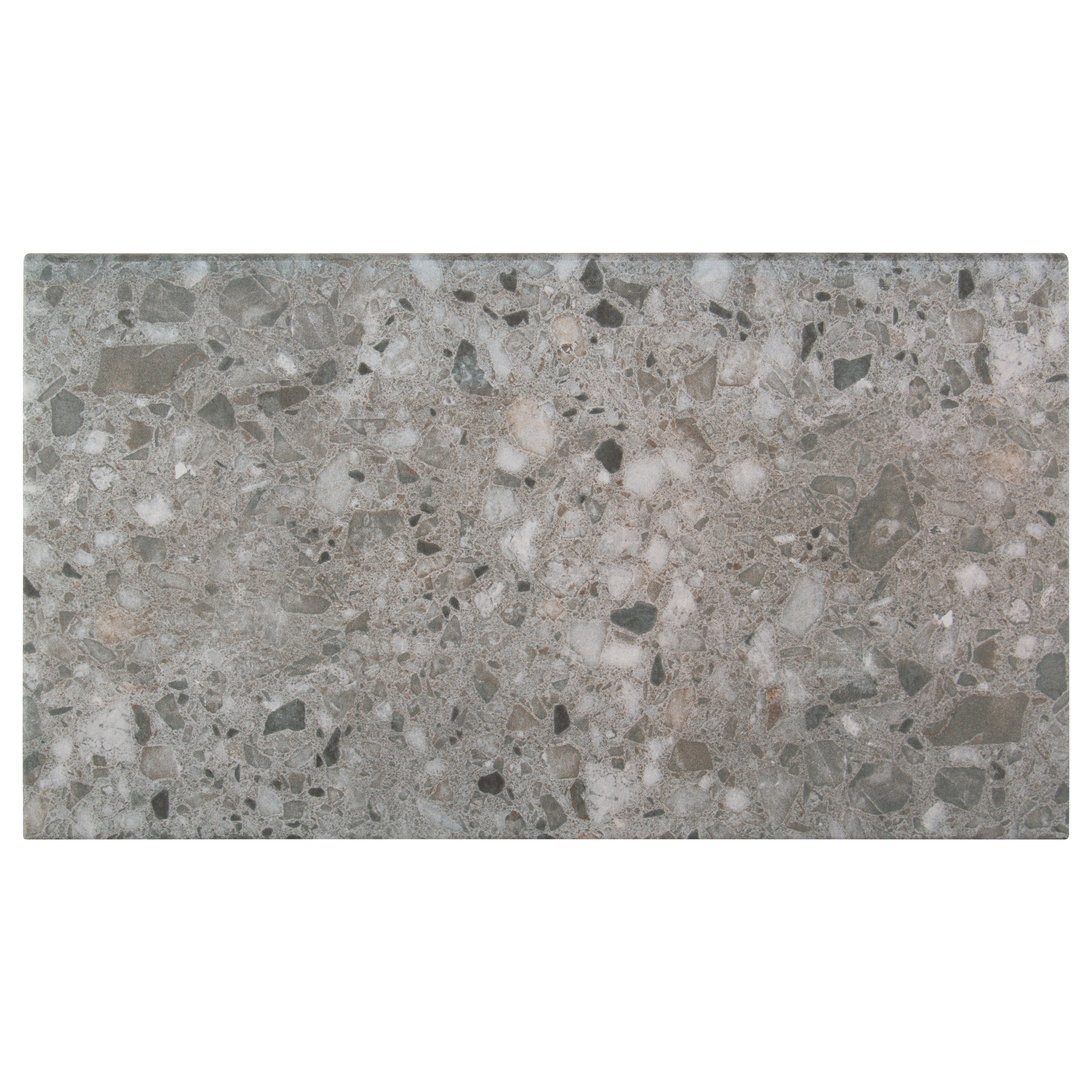 Terrazo Gris 13 in. x 24 in. Matte Porcelain Pool Coping (4.33 sq. ft. / case)