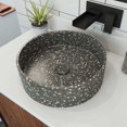 thumbnail image 1 of Terrazzo 14 Inch Round Bathroom Sink - Gray Terrazzo, 1 of 2