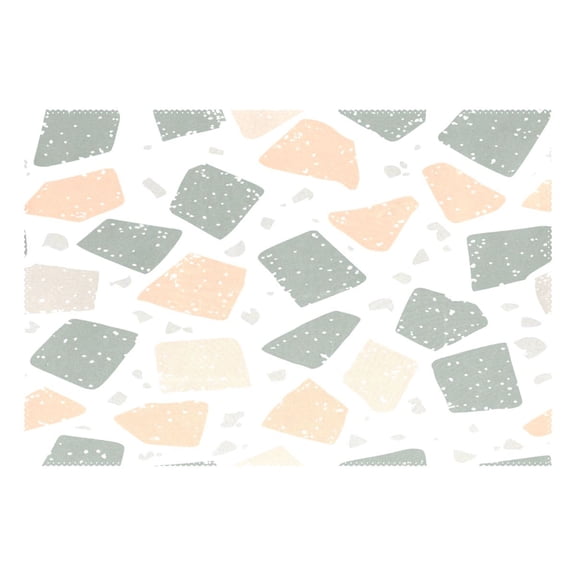 Terrazzo Floor Pattern 12x18in Heat-Resistant Non-Slip Place Mat, Durable and Wrinkle-Resistant
